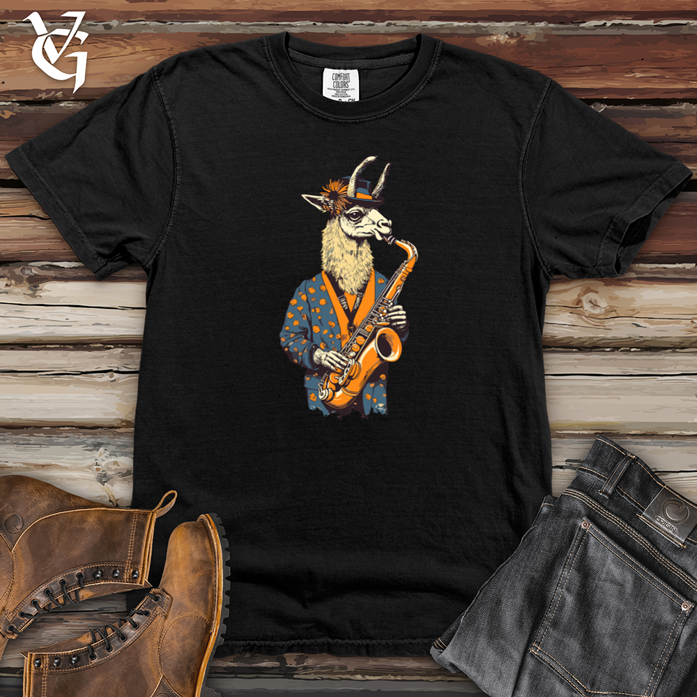 Llama Saxaphone Heavy Cotton Comfort Colors Tee