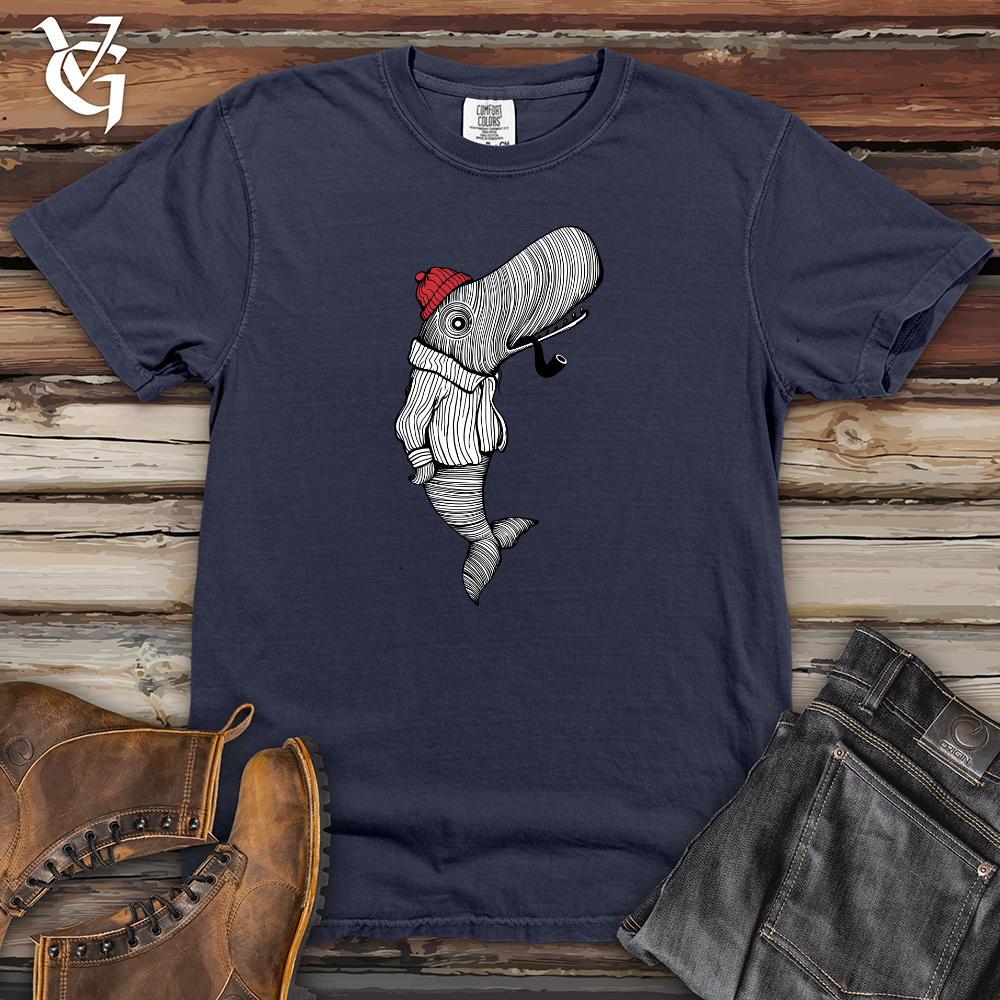 Whale With Pipe Heavy Cotton Comfort Colors Tee