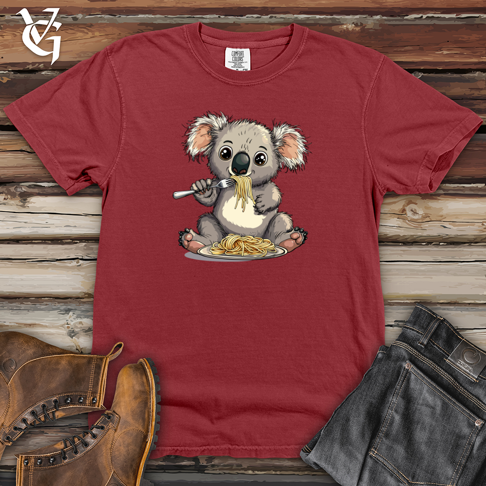 Koala Eating Pasta Heavy Cotton Comfort Colors Tee