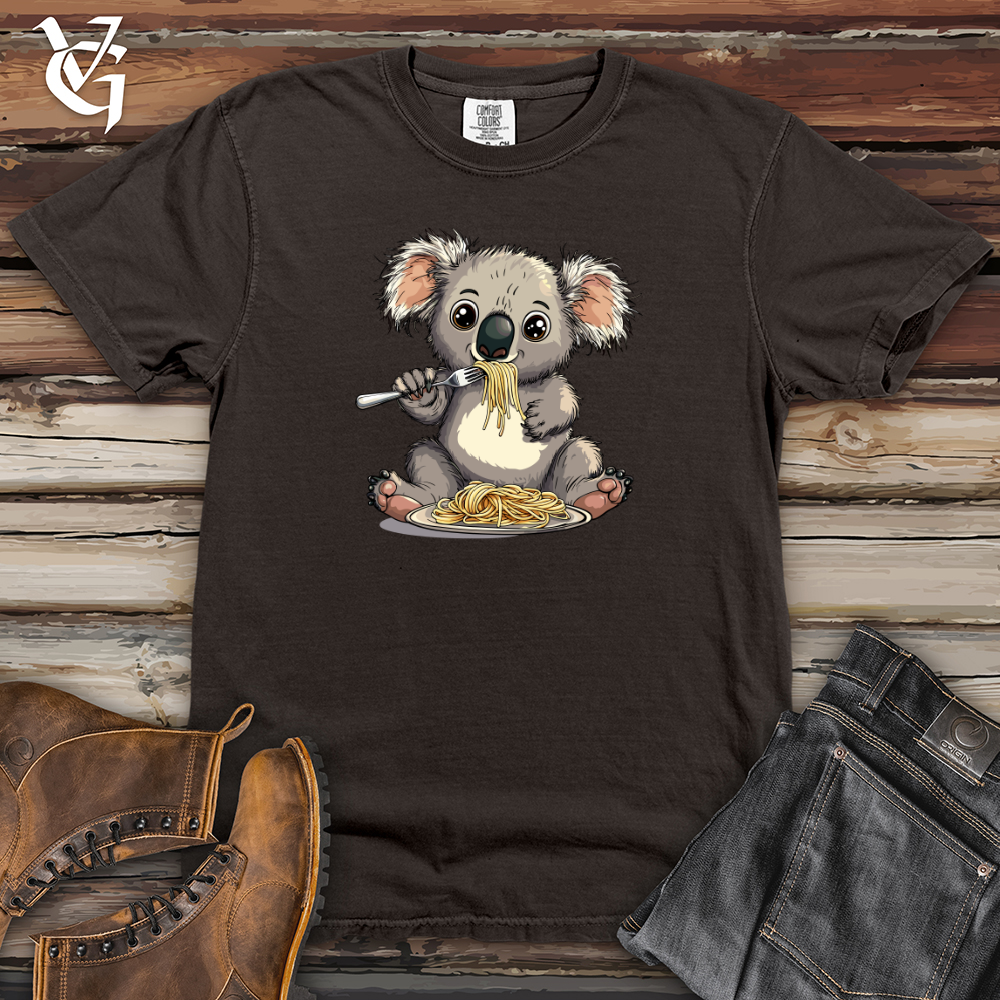 Koala Eating Pasta Heavy Cotton Comfort Colors Tee