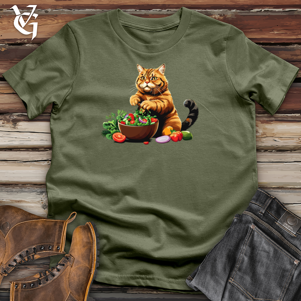 Fat Cat with Salad Softstyle Tee