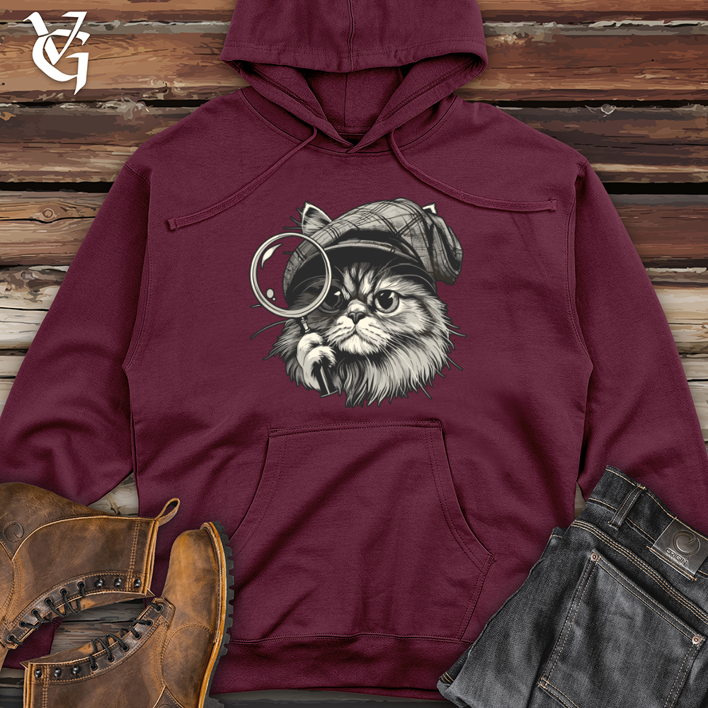 Cat Detective Midweight Hooded Sweatshirt