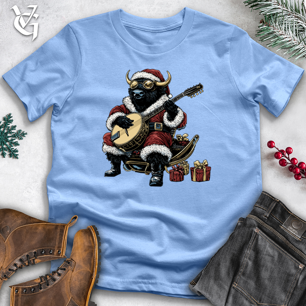 Santa Banjo Bison Softstyle Tee