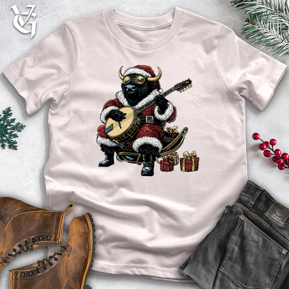Santa Banjo Bison Softstyle Tee