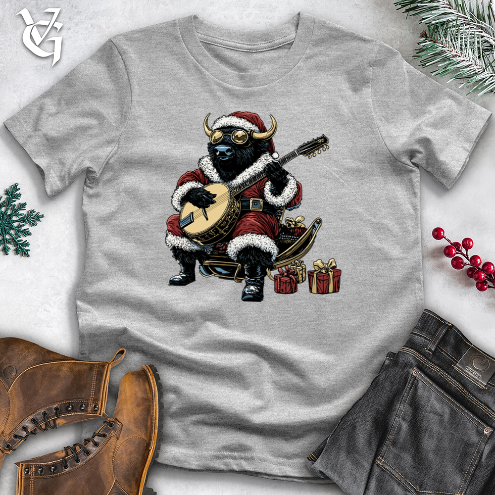 Santa Banjo Bison Softstyle Tee