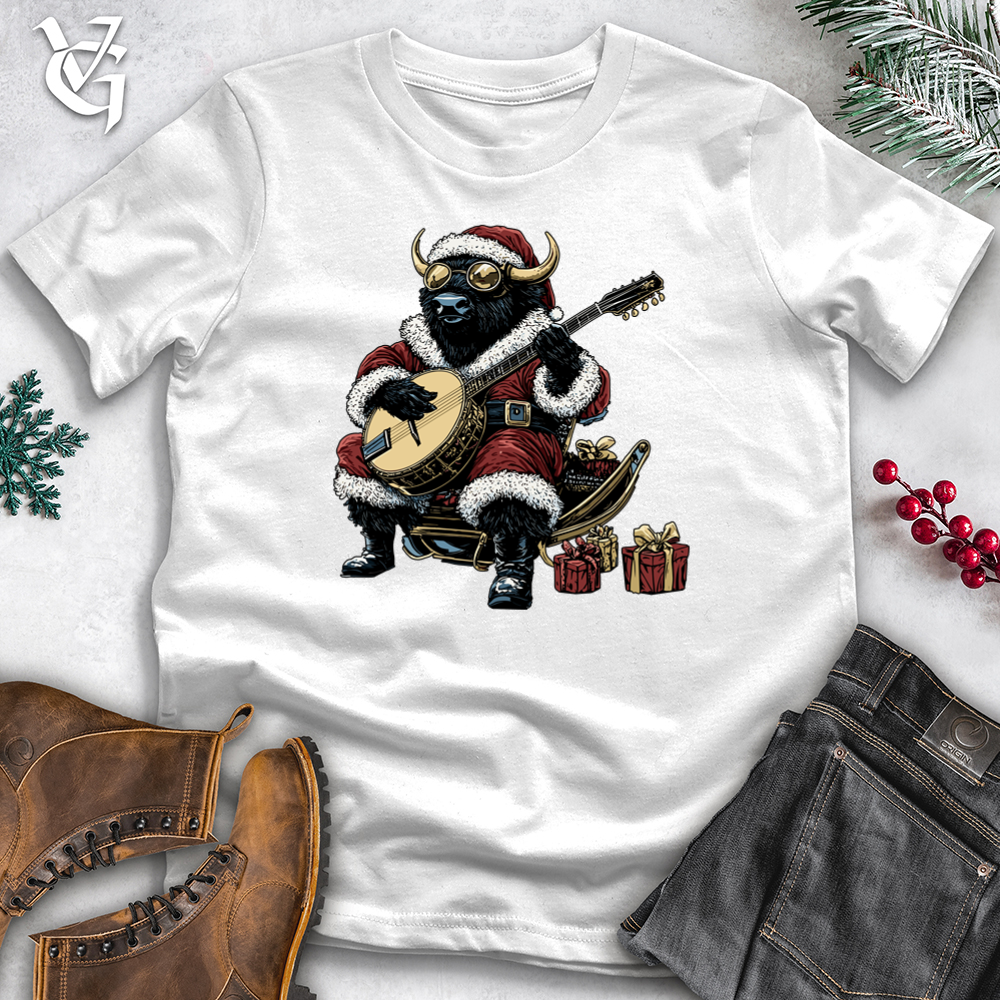 Santa Banjo Bison Softstyle Tee