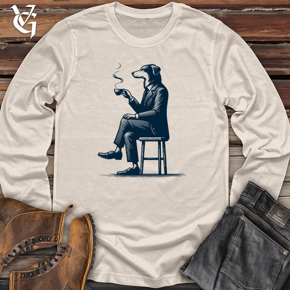 Dog Dinking Tea Long Sleeve