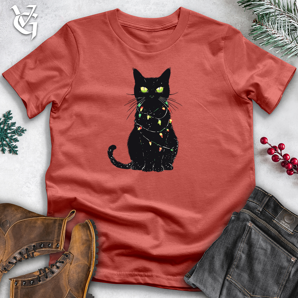 Black Cat Lights Cotton Tee