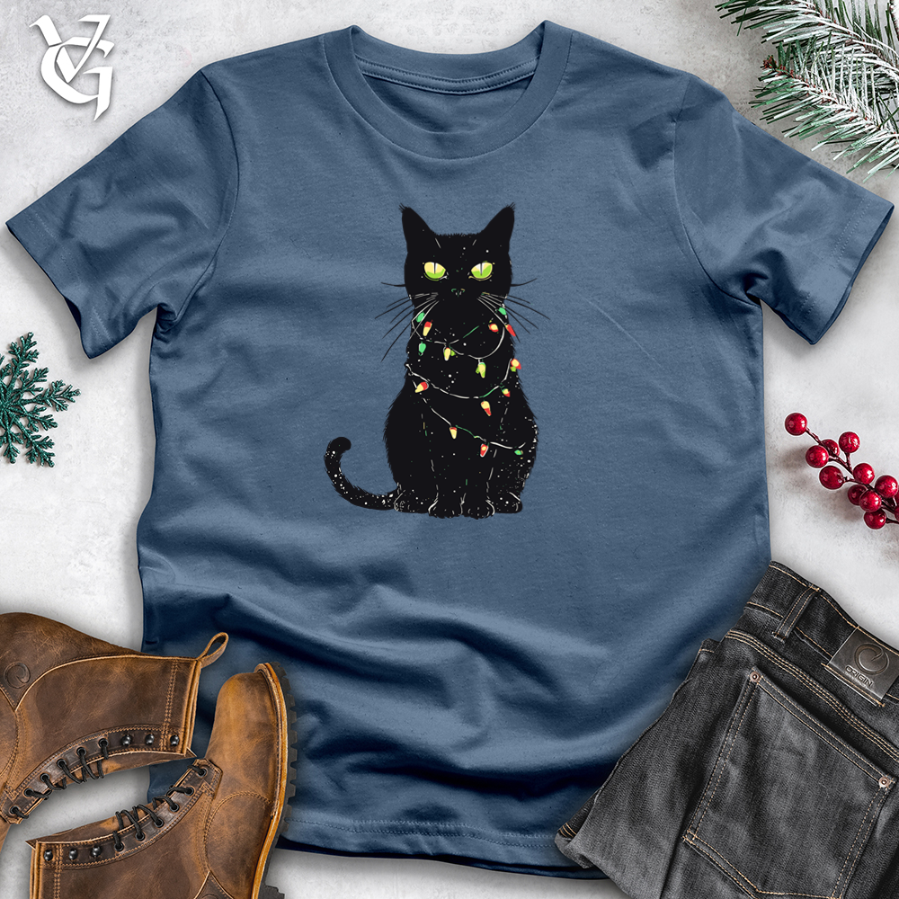 Black Cat Lights Cotton Tee