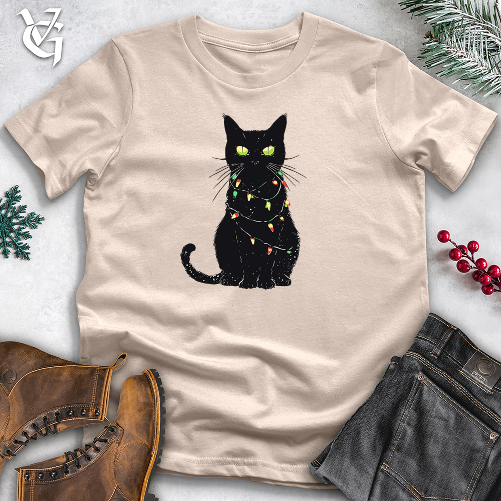 Black Cat Lights Cotton Tee