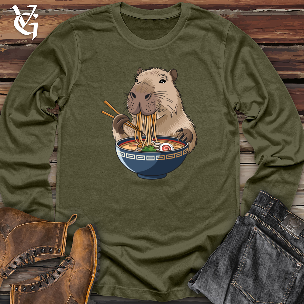 Capybara Eating Noodles Long Sleeve