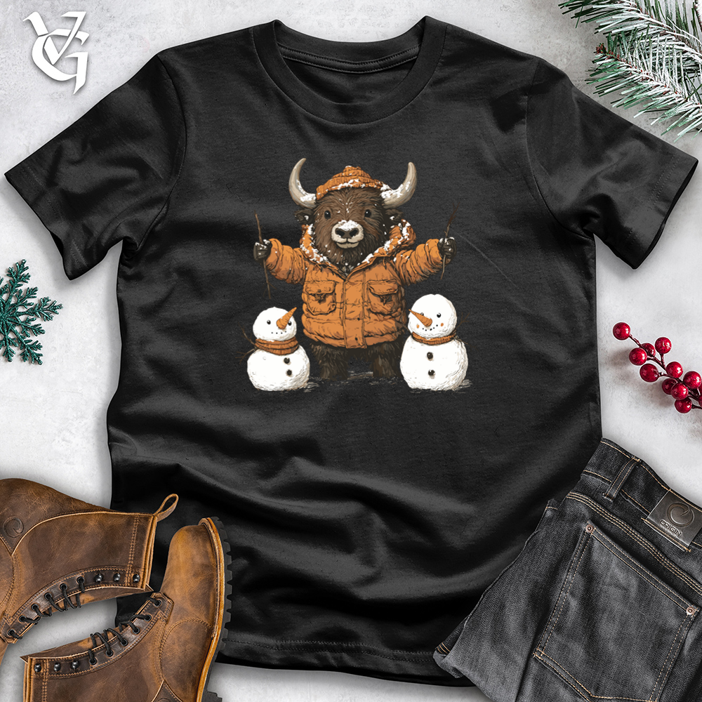 Bison Snow Men Cotton Tee