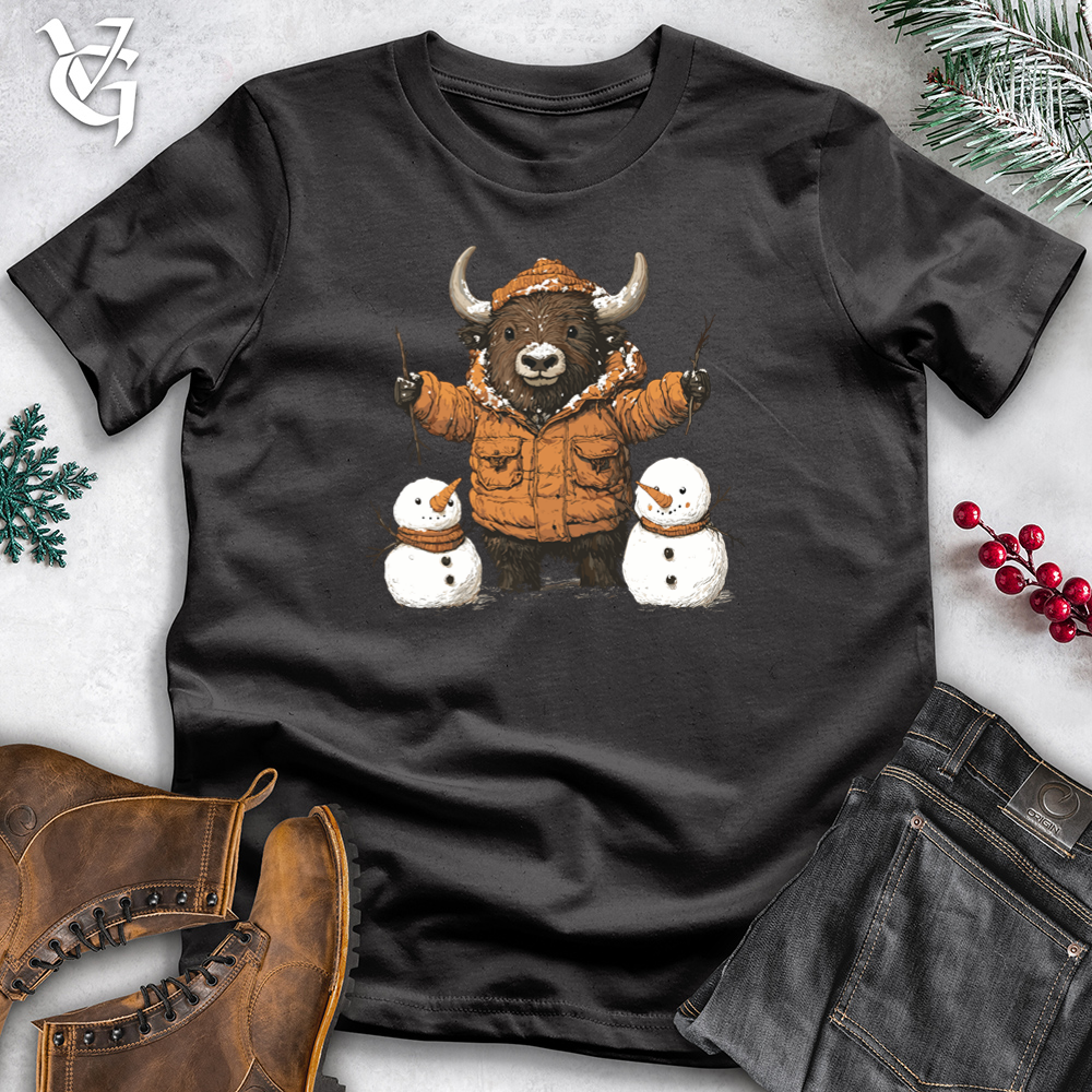 Bison Snow Men Cotton Tee