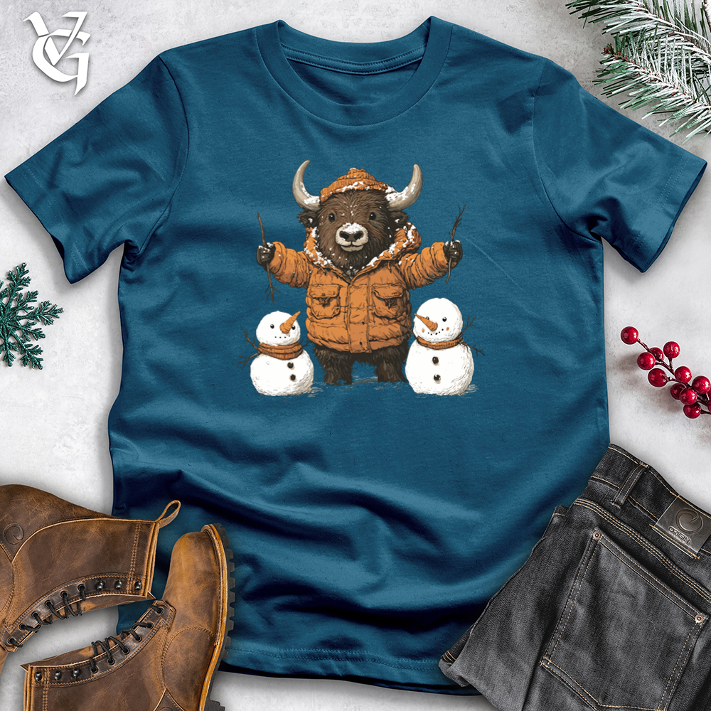 Bison Snow Men Cotton Tee