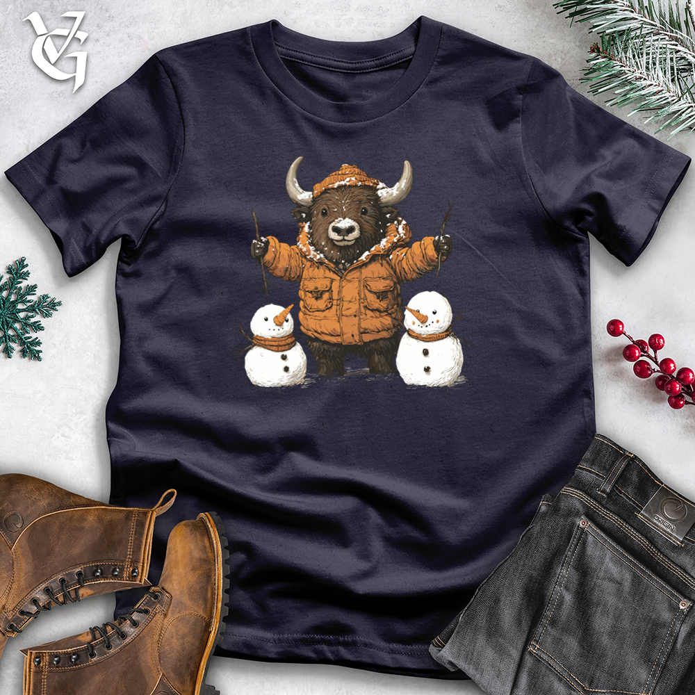 Bison Snow Men Cotton Tee