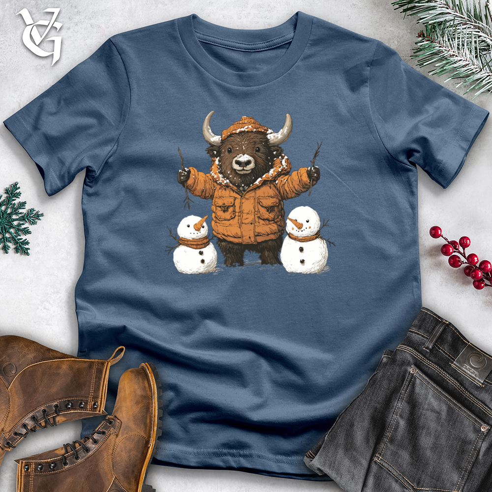 Bison Snow Men Cotton Tee