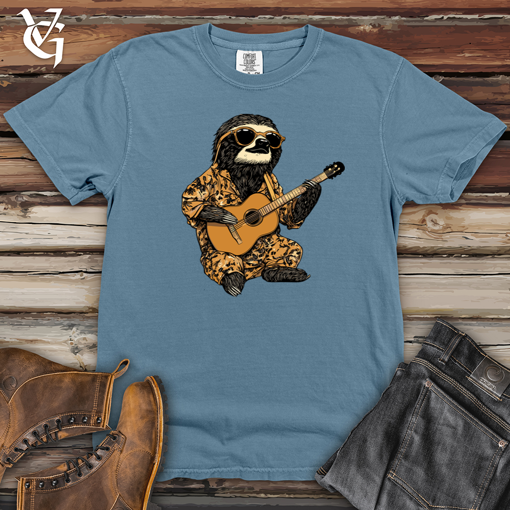 Sloth Guitar Serenade Heavy Cotton Comfort Colors Tee