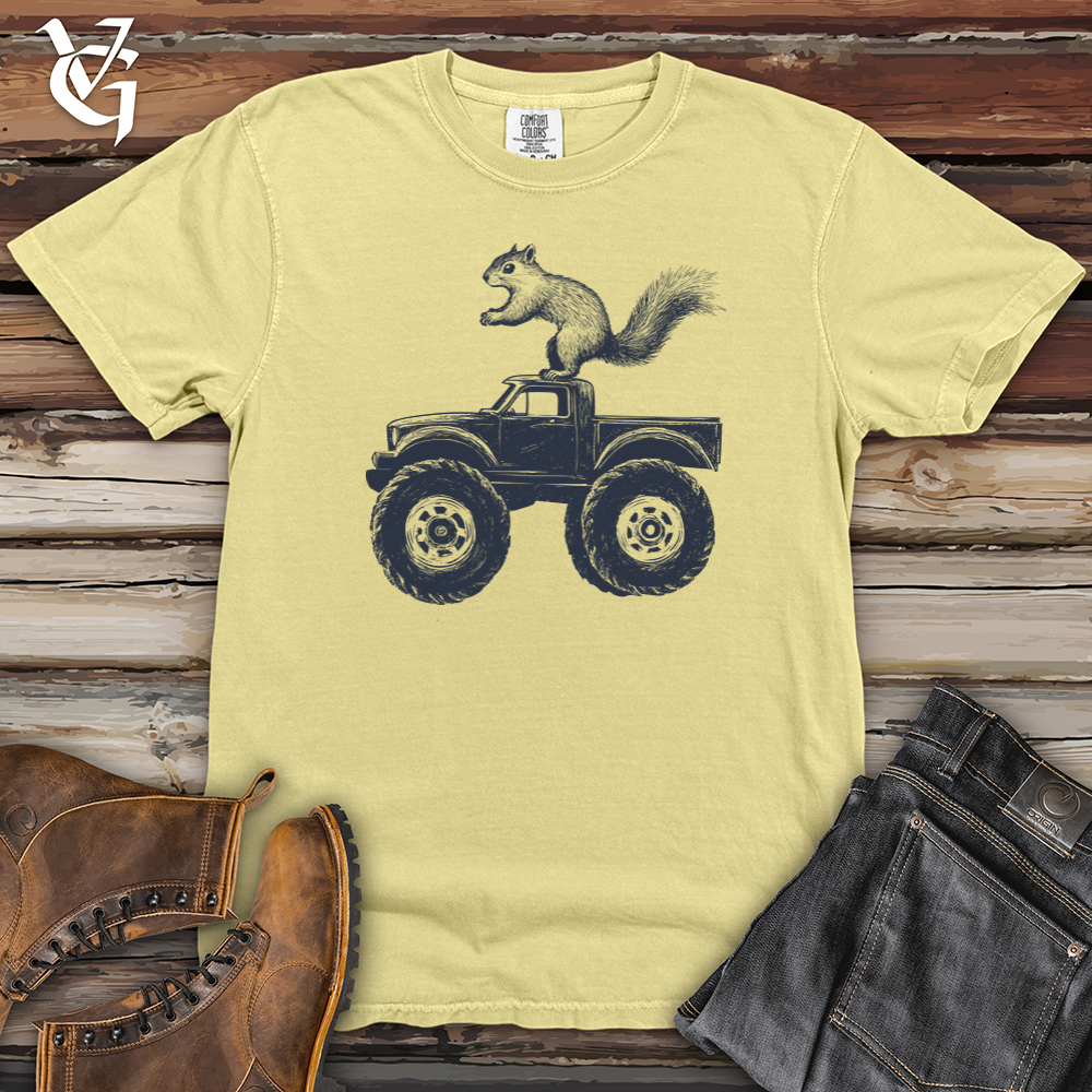Squirrel Monster Truck Heavy Cotton Comfort Colors Tee