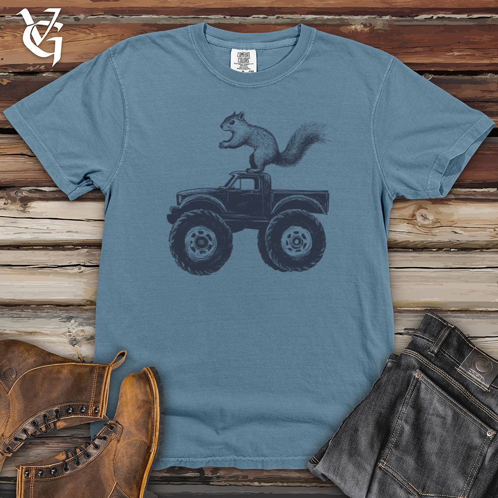 Squirrel Monster Truck Heavy Cotton Comfort Colors Tee