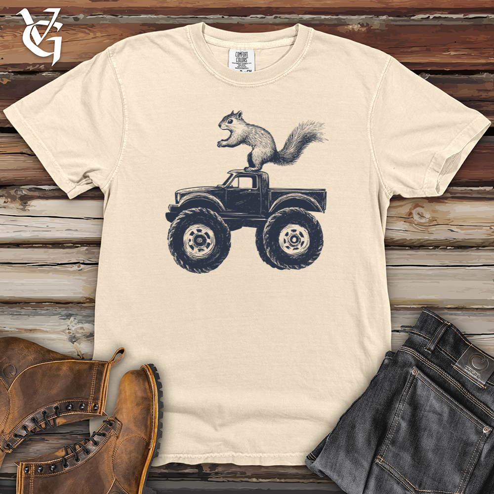 Squirrel Monster Truck Heavy Cotton Comfort Colors Tee