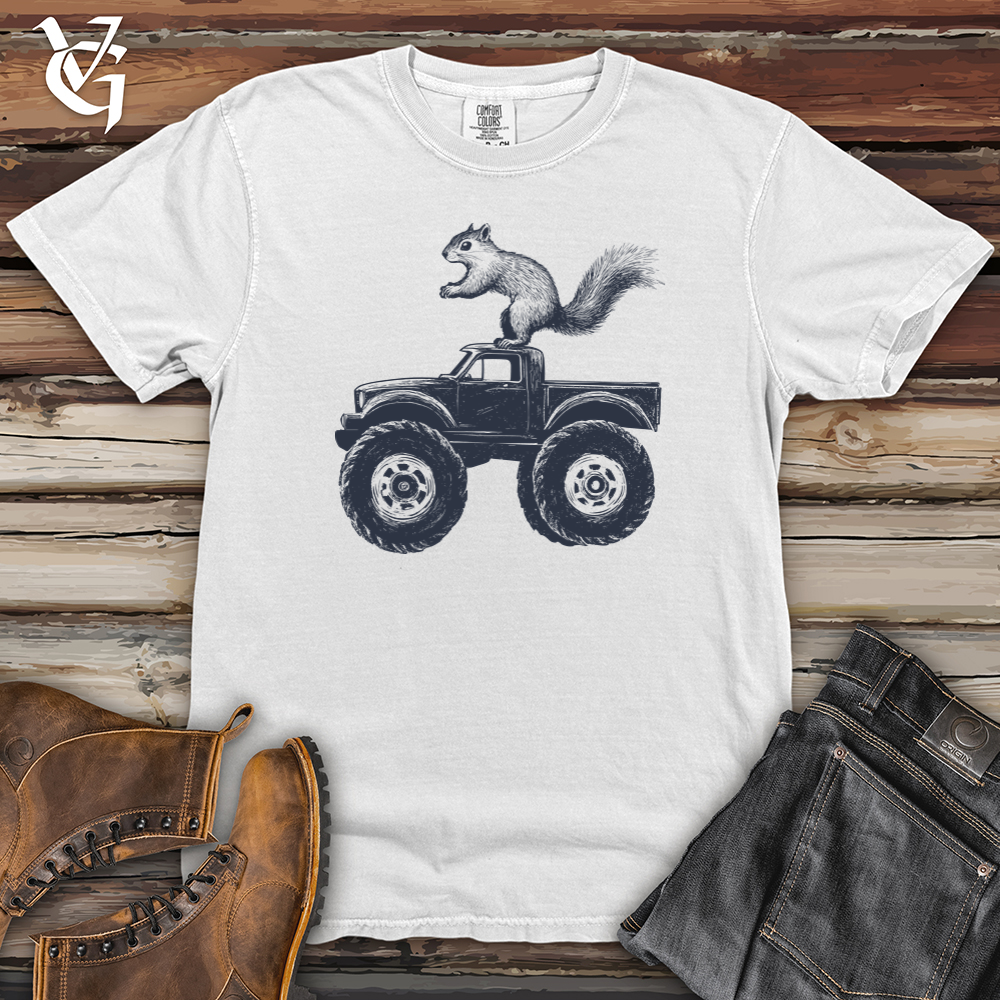 Squirrel Monster Truck Heavy Cotton Comfort Colors Tee