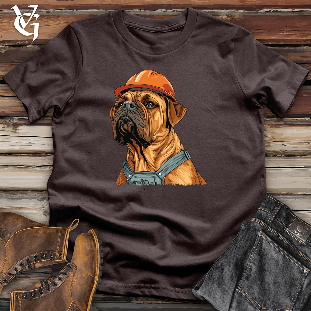 Bull Dog Construction Worker Softstyle Tee