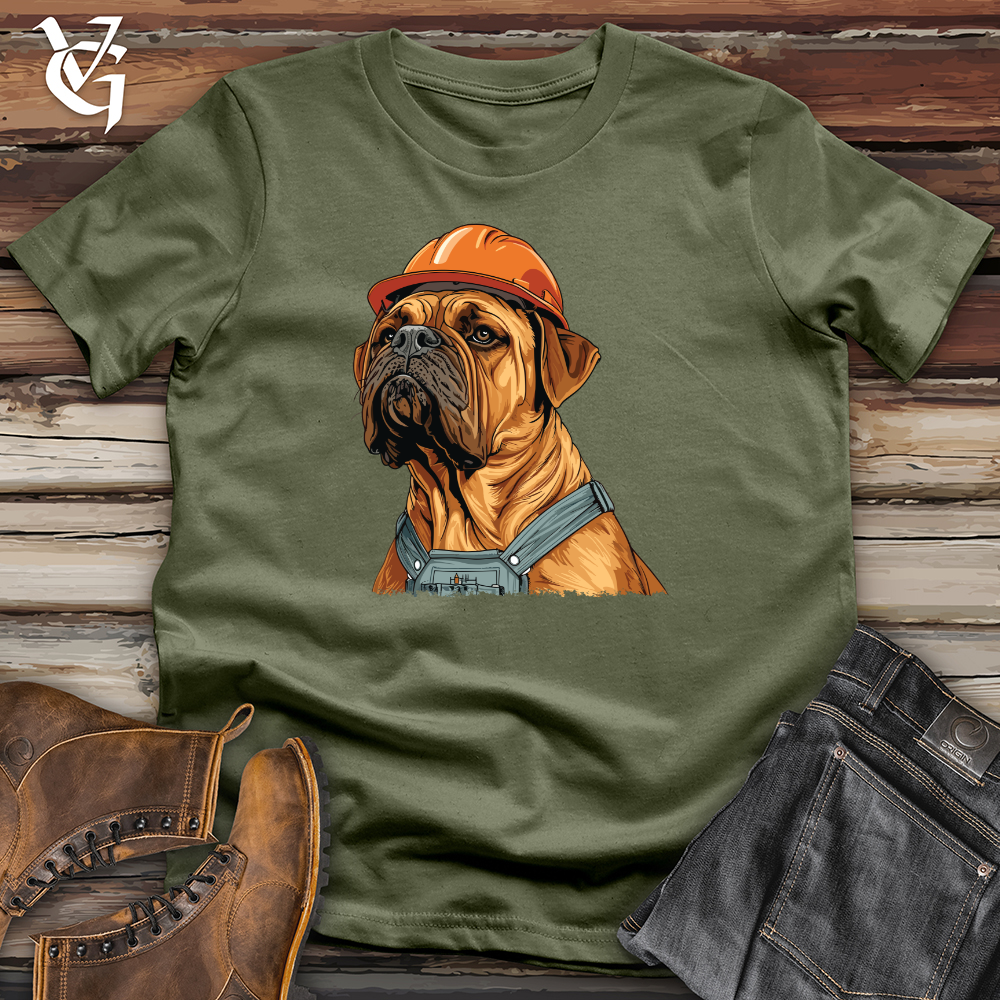 Bull Dog Construction Worker Softstyle Tee