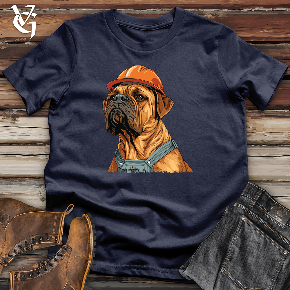 Bull Dog Construction Worker Softstyle Tee