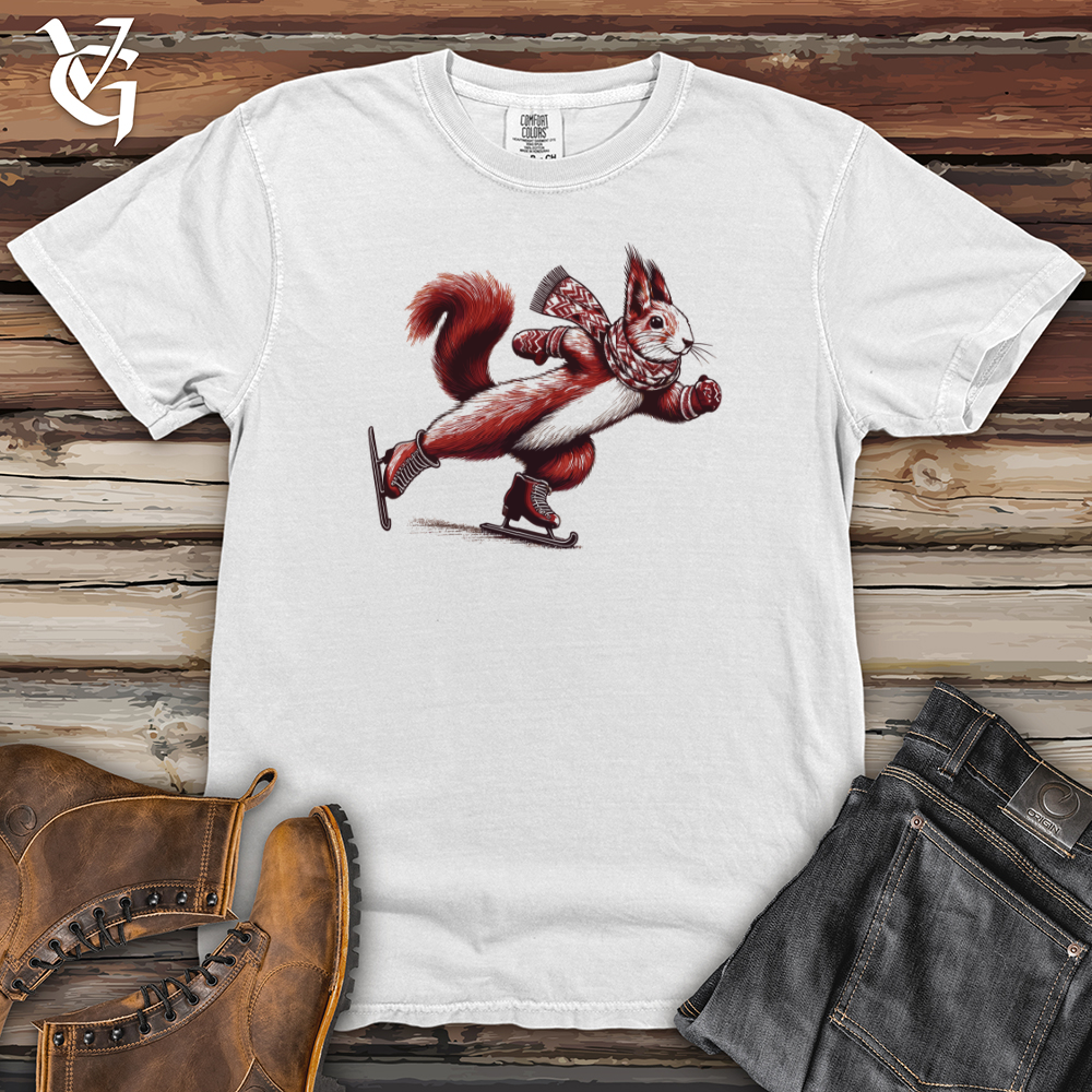 Ice Skating Squirrel Heavy Cotton Comfort Colors Tee