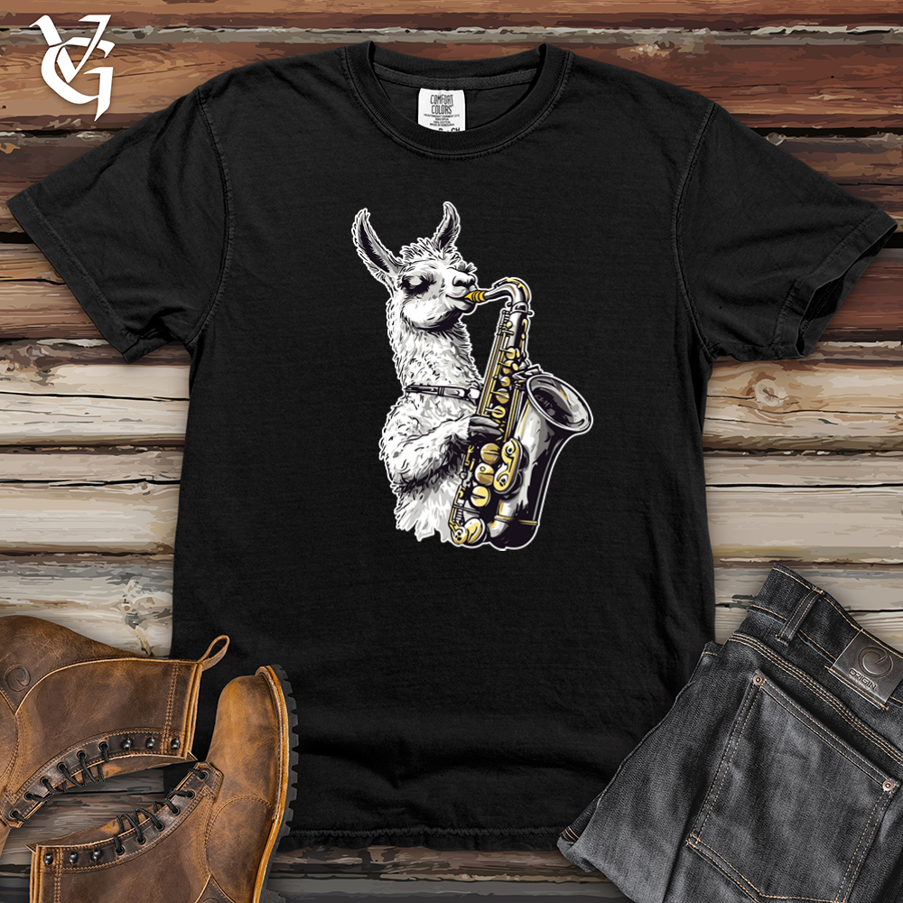 Llama Sax Tunes Heavy Cotton Comfort Colors Tee