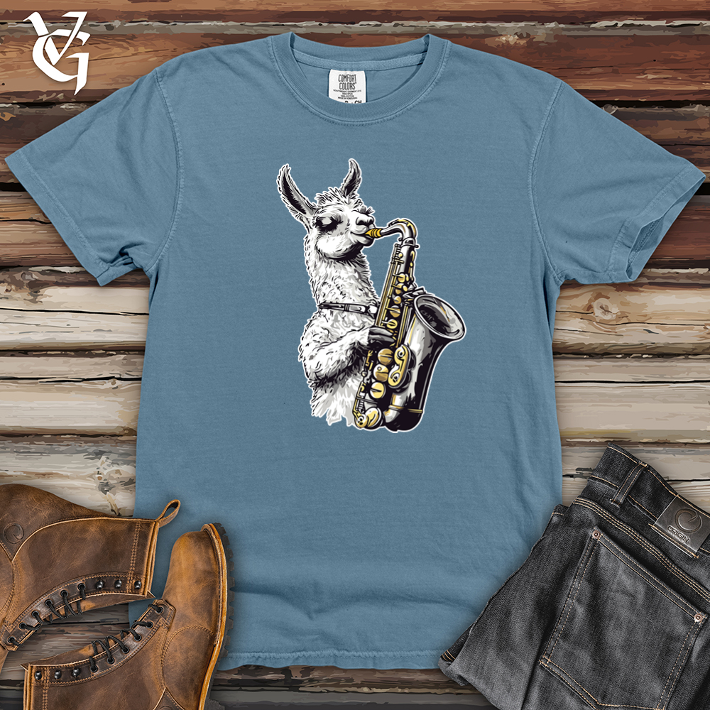 Llama Sax Tunes Heavy Cotton Comfort Colors Tee