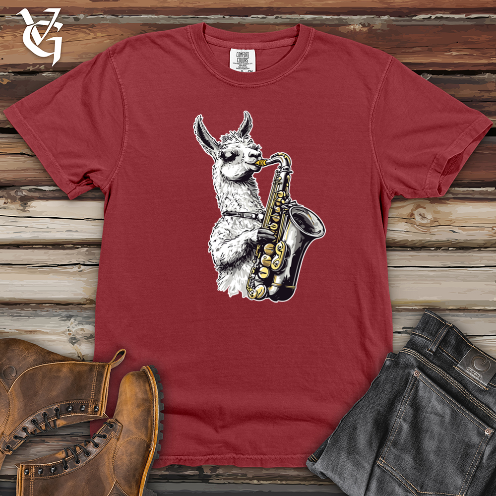Llama Sax Tunes Heavy Cotton Comfort Colors Tee
