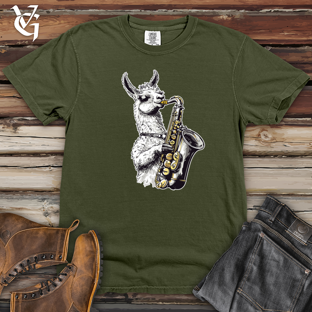 Llama Sax Tunes Heavy Cotton Comfort Colors Tee