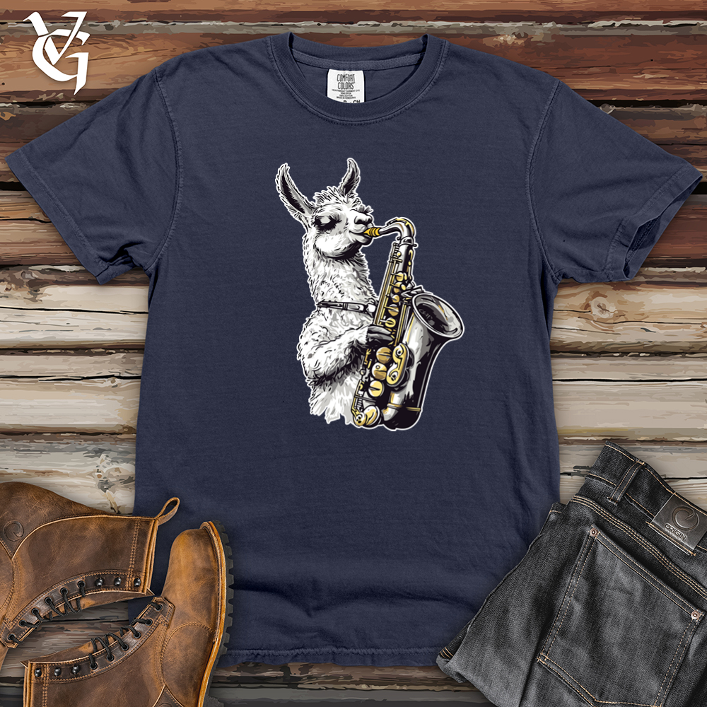 Llama Sax Tunes Heavy Cotton Comfort Colors Tee
