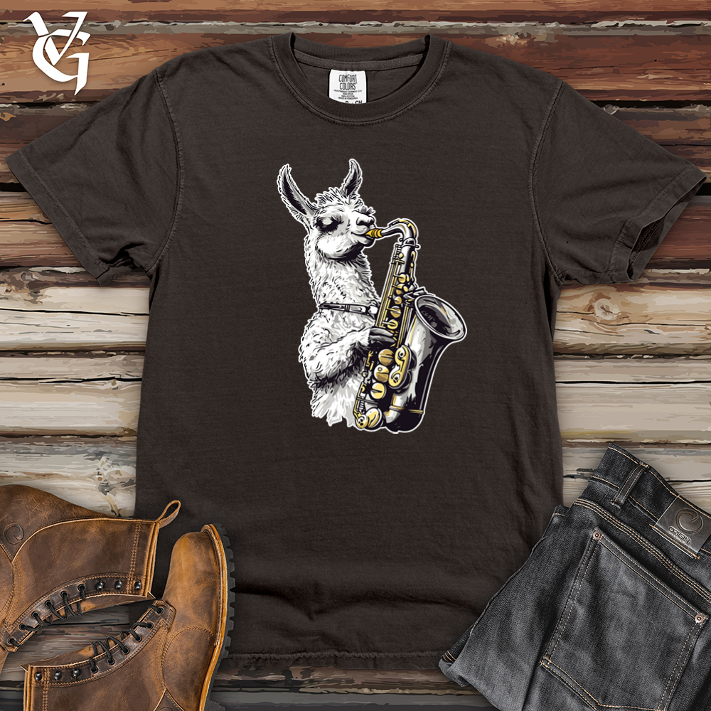 Llama Sax Tunes Heavy Cotton Comfort Colors Tee