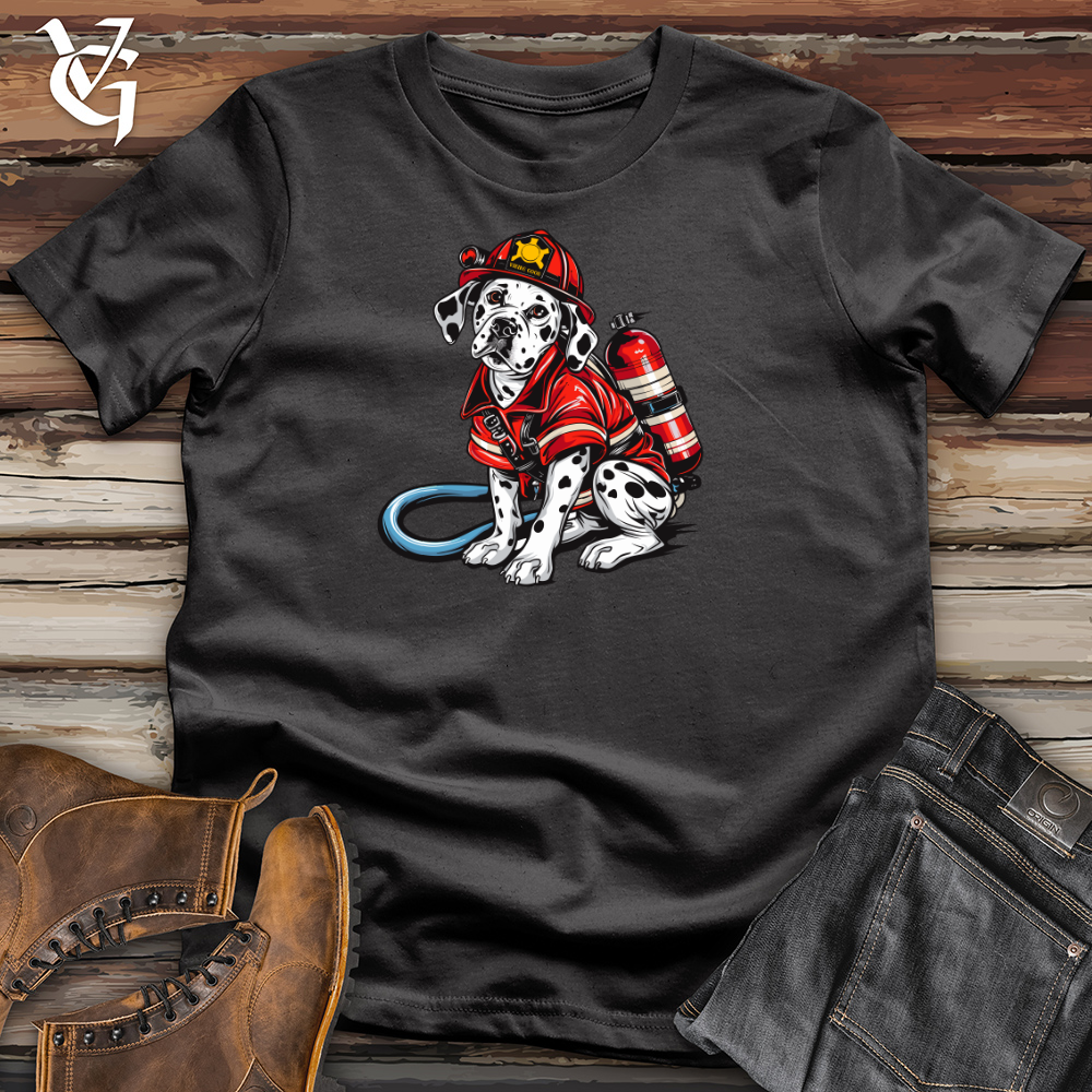 Dalmatian Firefighter Hero Cotton Tee