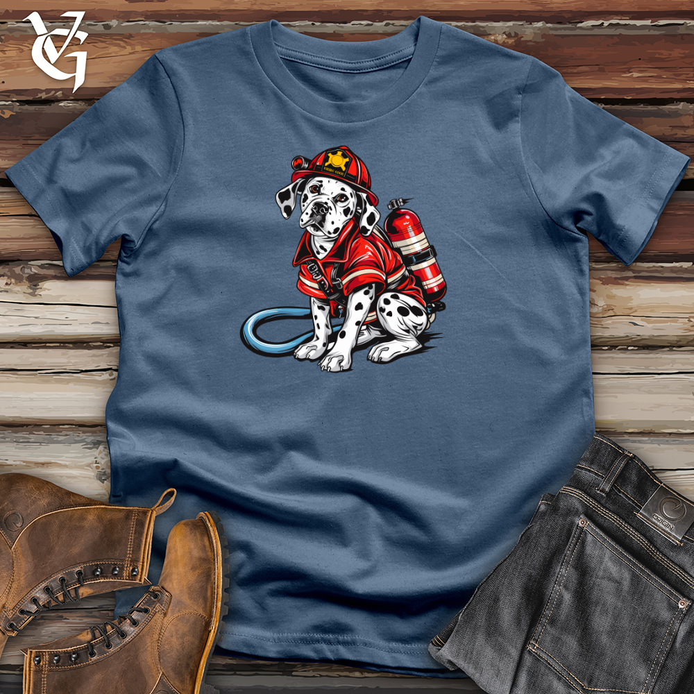 Dalmatian Firefighter Hero Cotton Tee