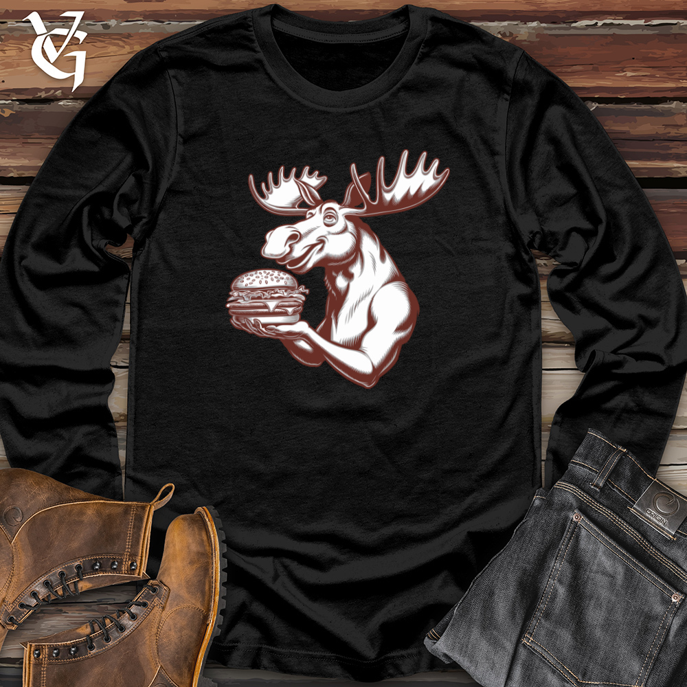 Moose With Burger Long Sleeve