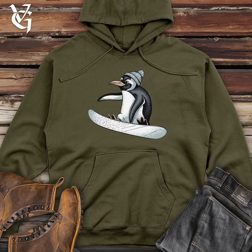 Skating Penguin Midweight Hooded Sweatshirt