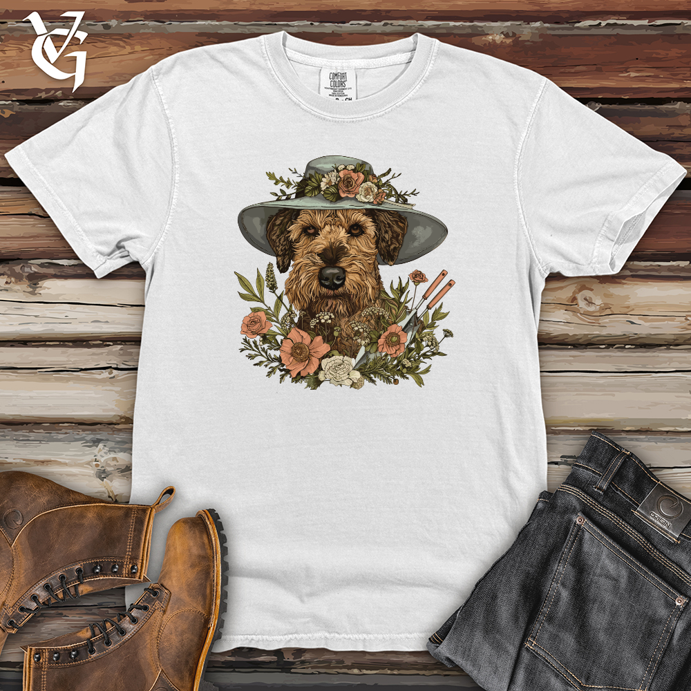 Gardener Airedale Portrait Heavy Cotton Comfort Colors Tee