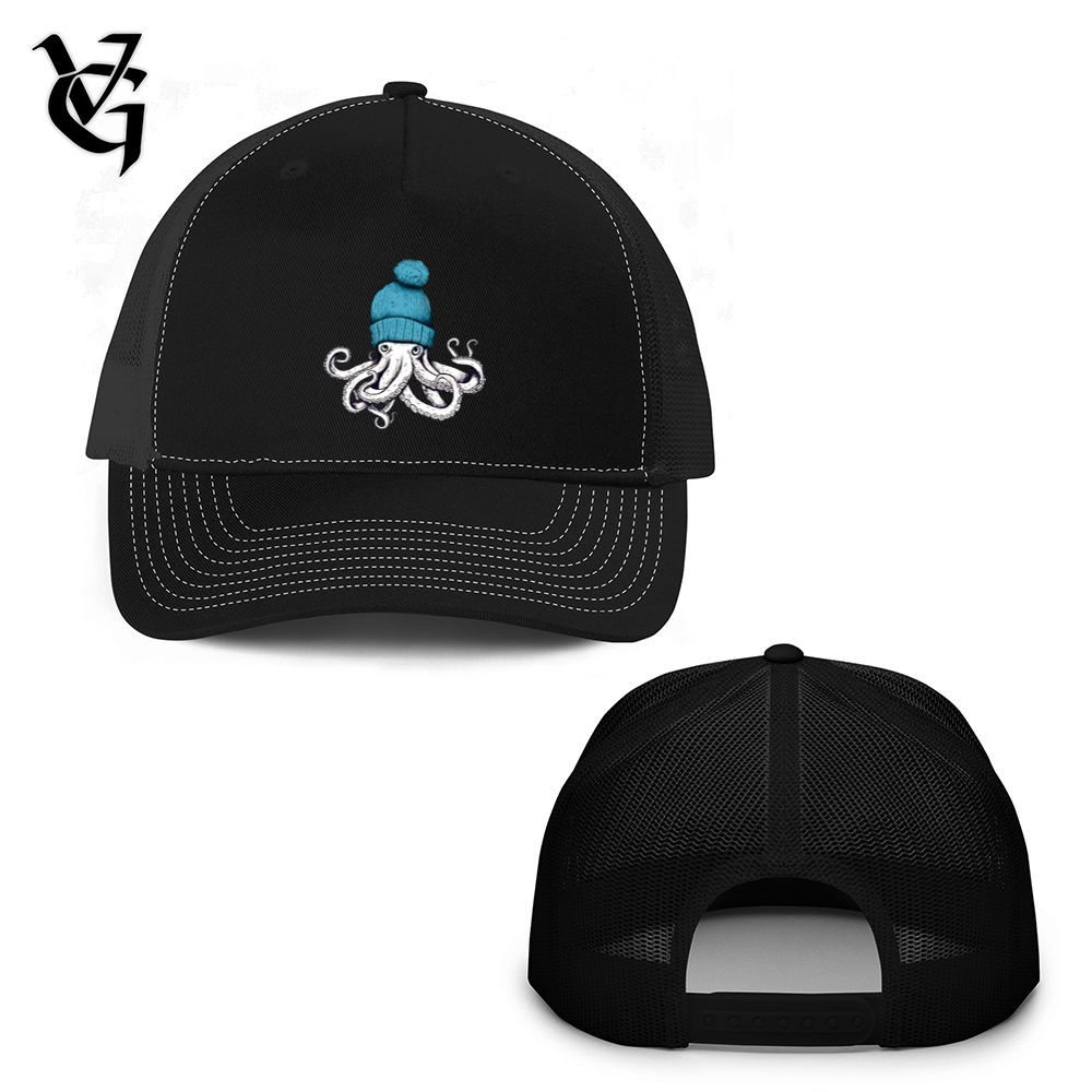 Octopus Wearing Beanie Trucker Hat