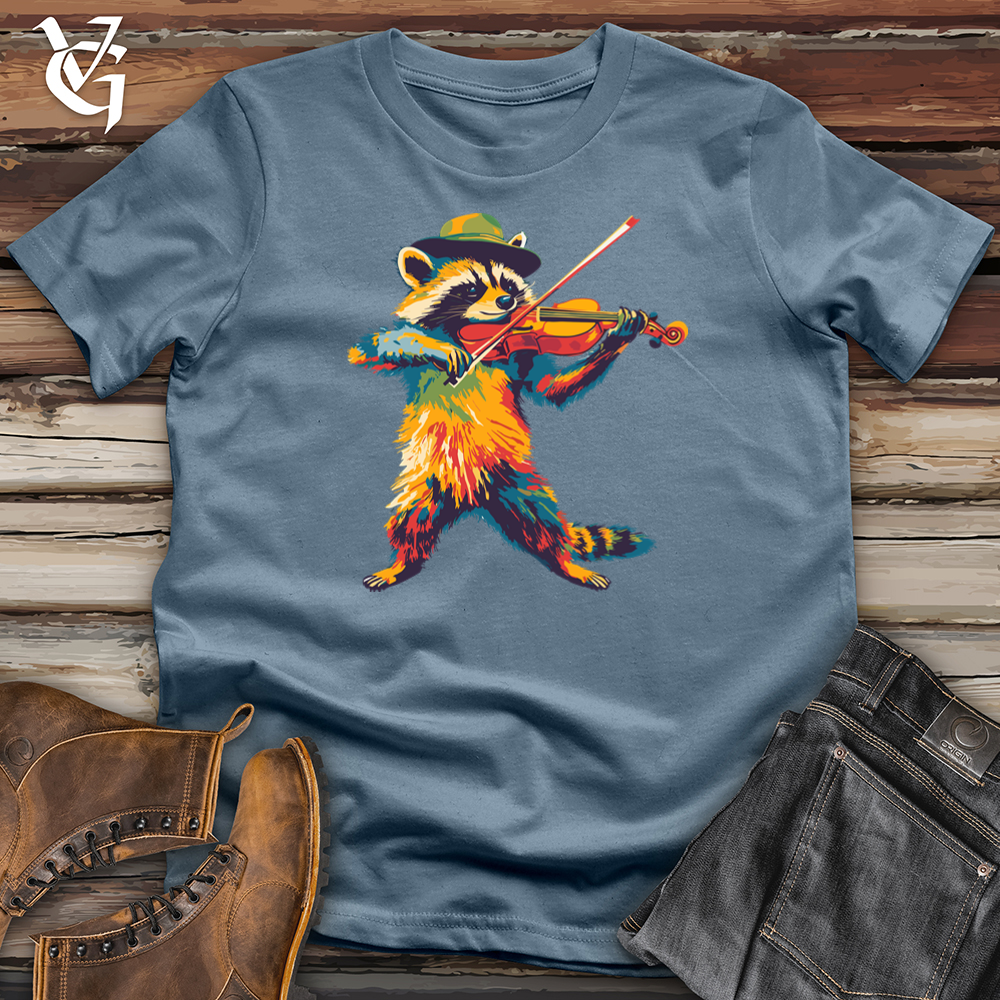 Hipster Raccoon Violinist Softstyle Tee