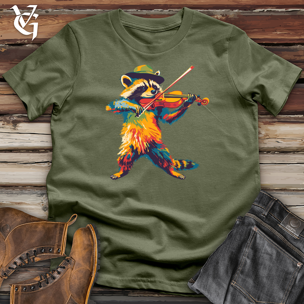 Hipster Raccoon Violinist Softstyle Tee