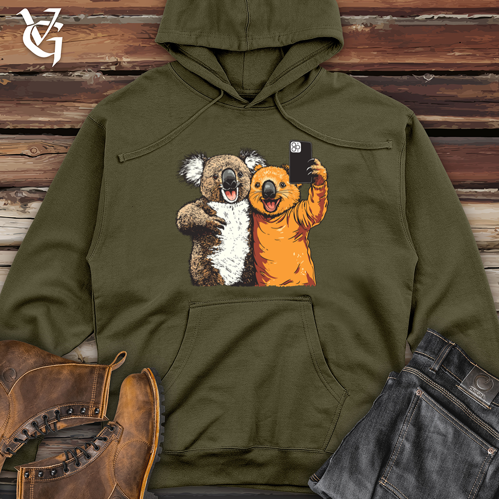 Koala Selfie Midweight Hooded Sweatshirt