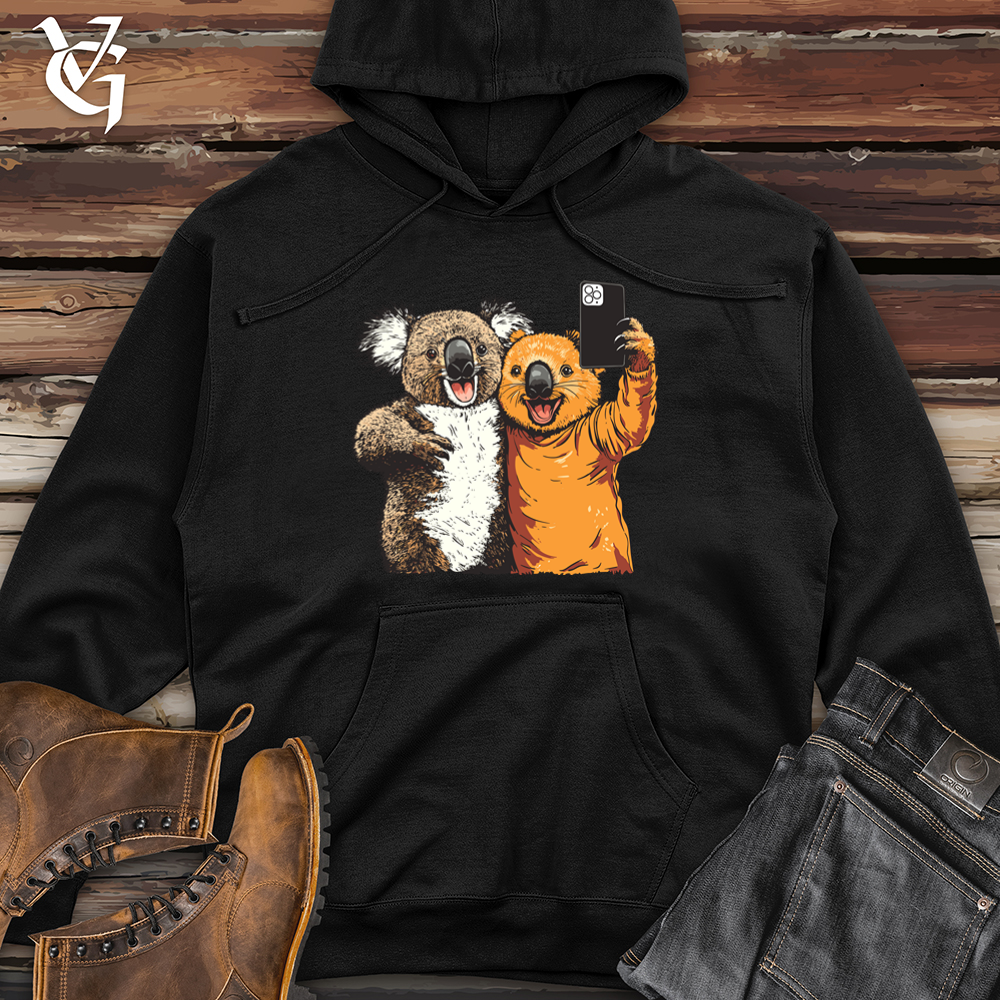 Koala Selfie Midweight Hooded Sweatshirt