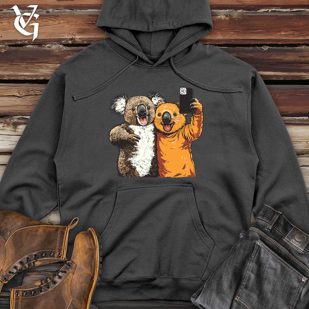 Koala Selfie Midweight Hooded Sweatshirt
