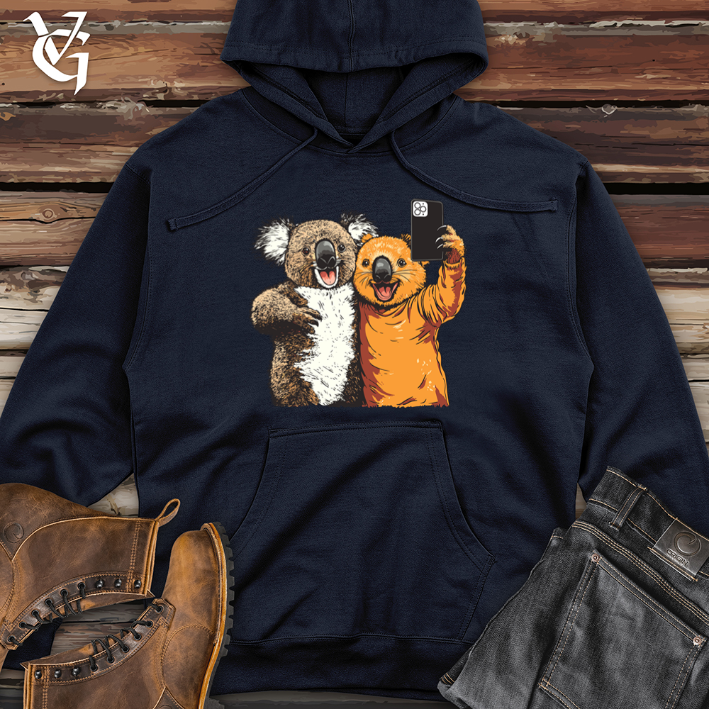 Koala Selfie Midweight Hooded Sweatshirt