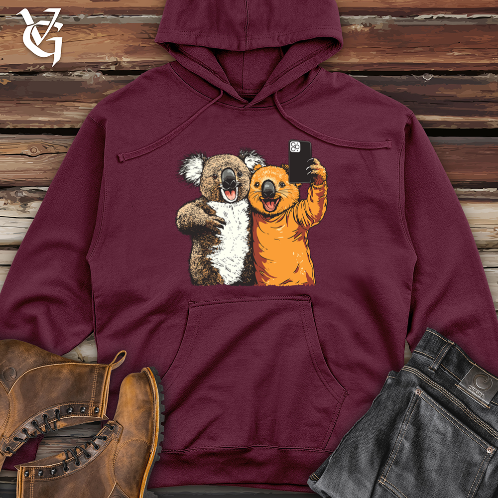 Koala Selfie Midweight Hooded Sweatshirt