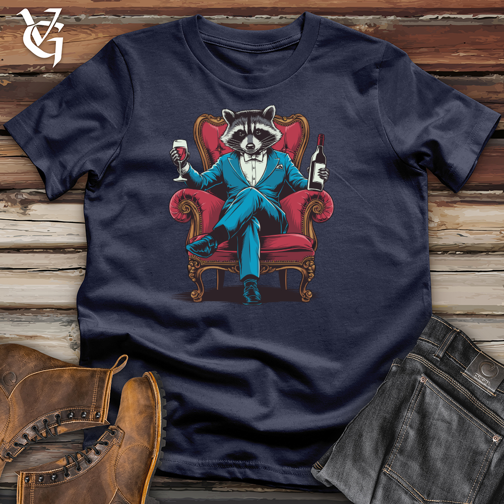 Raccoon With Wine Softstyle Tee