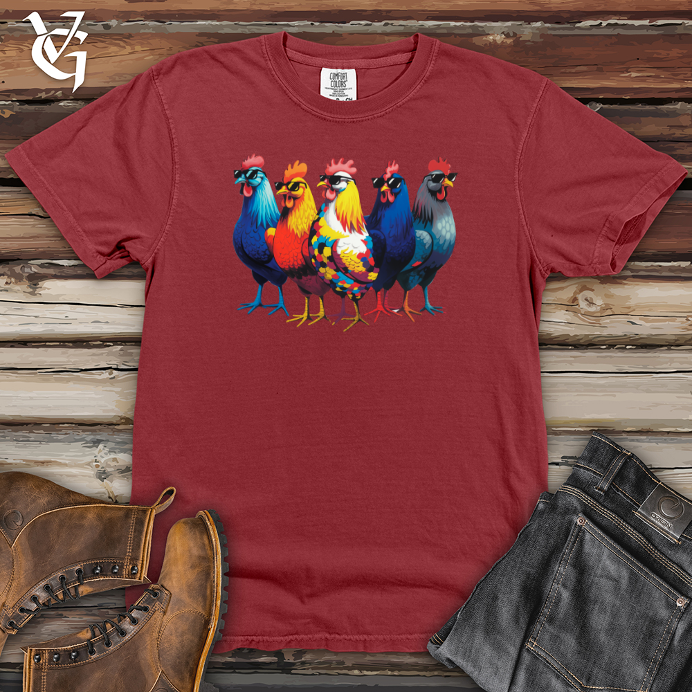 Group of Cool Chickens Heavy Cotton Comfort Colors Tee